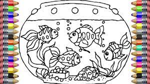 You can decide on the colours you choose for the little fish! Color Learn The Coloring Pages For Kids Aquarium And Fish Coloring Book Coloring House Youtube