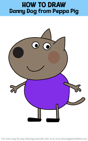 How to Draw Danny Dog from Peppa Pig (Peppa Pig) Step by Step