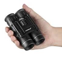 LAKWAR Fernglas Kompakt, Mini 10x25 Powerview Faltbar Dachkantprisma,  Taschengröße, Schwarz