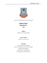 Savesave ketua penolong setiausaha for later. Kertas Kerja English Day