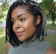 17 Beautiful Braided Bobs From Instagram That You Should Definitely Try Short Box Braids Hairstyles Short Box Braids Short Bob Braids