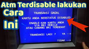 Cara ini lebih mudah dari cara pertama karena bisa dilakukan kapanpun dengan pergi ke mesin atm. Cara Mengatasi Atm Bri Disable Inilah Solusinya Pasti Berhasil Youtube