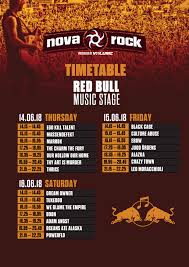 We're just packing up now, i have to say i'm excited that we are on the bus for the next little bit. Timetable 2018 Nova Rock Festival
