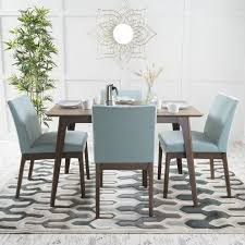 Noble House Caruso Natural Walnut Oak Wood Mint 5 Piece Dining Set Walmart Com Oak Dining Sets Solid Wood Dining Set Dining Room Sets