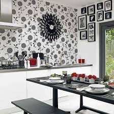 Traditional kitchen ideas with plenty of character. Striking Kitchen Diner Ideal Home Dining Room Wallpaper Kitchen Wallpaper Ideas Uk Kitchen Wallpaper