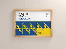 Download Free Free Realistic Wood Frame Poster Mockup Psd Psd Free Download