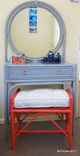 Encore 60 Sophisticane Grey Washed Cane Dressing Table And Coral Coloured Stool Check Www Facebook C Wicker Furniture Furniture Bamboo Furniture