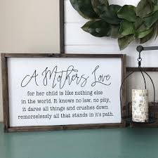 Gift For Mom Mother Wood Sign Saying A Mother S Love Framed Wood Sign Farmhouse Style Decor Decorat Mothers Day Decor Mothers Day Signs Diy Gifts For Mom
