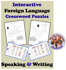 Interactive, text based language comprehension tasks. Interactive Crossword Puzzle To Practice Foreign Language Vocabulary World Language Classroom