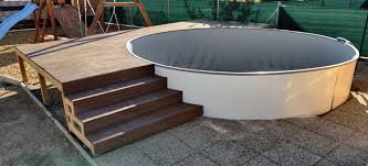 Mit Wpc Belegt Pool Podest