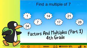 As in 4th grade they will cover addition and subtraction of fractions, they will further learn the basic concepts of order of operations. Factors And Multiples Part 1 4th Grade St Math Youtube