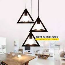 Harga lampu gantung minimalis kap cafe/ruang makan t ipe 7125/25cm hitam. Lampu Hias Gantung Harga Agustus 2021 Blibli