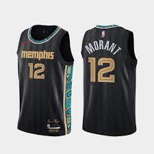 The 2020/21 memphis grizzlies city edition uniform celebrates the legacy of stax records, the life of isaac hayes and the fabric of memphis. Ja Morant 12 Grizzlies 2020 21 City New Uniform Jersey Black