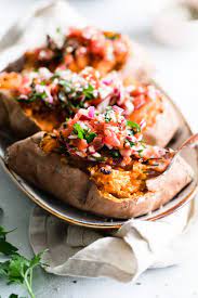 Twice Baked Potatoes The Green Creator Twice Baked Potatoes Recipe Potato Recipes Side Dishes Twice Baked Potatoes Potato Dishes