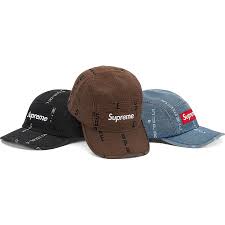 Supreme jacquard logos twill camp cap purple. Details Supreme Logo Stripe Jacquard Denim Camp Cap Supreme Community