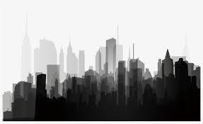 Black And White Cityscape City Buildings Png Banner Black And White Download City Silhouette Png In 2020 Skyline Mural City Silhouette Black And White City