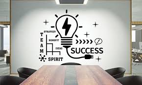 Office Wall Decal Teamwork Quote Wall Sticker Office Decor Etsy Office Wall Decals Office Wall Design Office Walls