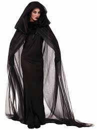 Halloween Witch Costume Ideas Dress Cloak Hood Black Witch Fancy Dress Witch Halloween Costume Witch Dress