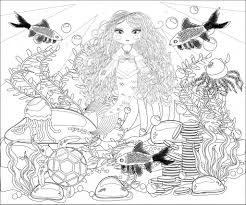 Maybe you would like to learn more about one of these? Beautiful Mermaid Underwater World Anti Stress Coloring Book For Adult Outline Drawing Coloring Page Black And White In Zentangle Style Sea Shells Marine Theme 227142340 Larastock