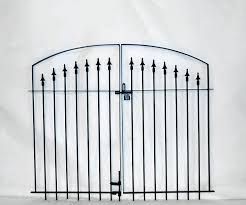 Outdoor pillar light vintage garden gate post lamp glass lantern black lighting. Wrought Iron Garden Gate Vintage Style 4 Ft X 5 Ft