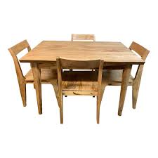 Select from premium tropical dining room of the highest quality. Tropical Salvage Dining Table Four Chairs Set Design Plus Gallery