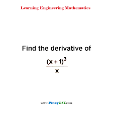 By combining the two branches of the solutions, we obtain the final expression for the derivative of the inverse hyperbolic cosecant in the form. Solution Find The Derivative Of X 1 3 X