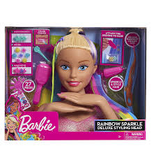 Barbie Deluxe Rainbow Styling Heads Blonde In 2020 Barbie Styling Head Barbie Barbie Hair