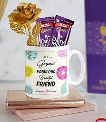 Maybe you would like to learn more about one of these? Tied Ribbons Birthday Gift For Best Friend Girl Boy Printed Coffee Mug Dairy Milk Chocolates And Artificial Rose 24k Amazon In Grocery Gourmet Foods