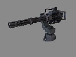 Low Poly Minigun M134