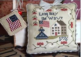 Free counted cross stitch patterns are easy to save and print out for use in creating lovely home decorations and gifts. Americana Patriotic Beach Cottage Stitchers Cross Stitch Needlework