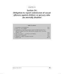 These include for a child/young person 16 or under: Pdf Section 54 Obligation To Report Commission Of Sexual Offences Against Children Or Persons Who Are Mentally Disabled