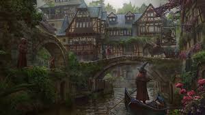 Please enable javascript in your web browser to view this page. Wallpaper Artwork Fantasy City Town Digital River Boat Medieval Old Bridge Old Building Magic Wizard People 3840x2160 Alanzeradf 1743259 Hd Wallpapers Wallhere