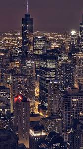 Chicago City Aertial View Night Iphone 6 Plus Hd Wallpaper City Wallpaper City View Night Night City
