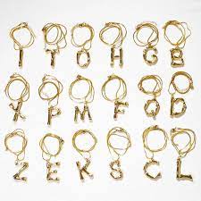 Statement Pendant Gold Necklace 26 Letters Charm Chain Sister Necklace Fashion Jewelry For Women Fashion Jewelry Necklaces Fashion Necklace Gold Pendant Necklace