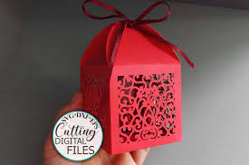 Download Wedding Favor Box Party Candy Gift Box Laser Cut Svg Template By Kartcreation Thehungryjpeg Com
