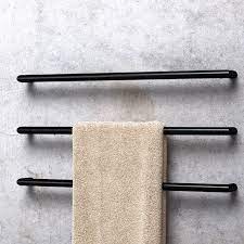 Birch bathroom towel rack made from birch with various wood inlay plugs. Solo Heated Towel Rail 850 Lavare