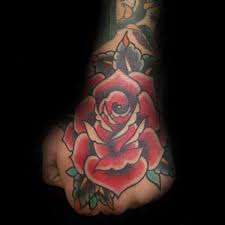 These unique hand tattoo designs will surely help you come up with your own meaningful and fresh ideas! 50 Traditional Rose Tattoo Designs For Men Flower Ink Ideas