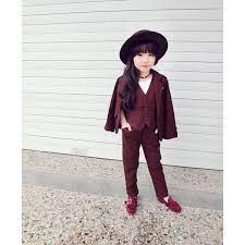 3 Pcs Formal Tuxedo Suit Set For Girls Outfit Sets Kids Outfits Girls Tuxedo Suit