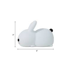 Silica Gel Cute Rabbit Shape Night Lamp Cartoon White Touching Led Small Night Light Beautifulhalo Com
