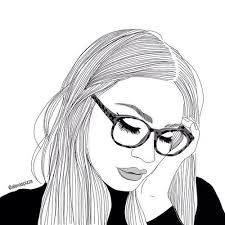 Art Black And White Drawing Fashion Girl Grunge Outline B W Dessin Noir Et Blanc Dessin De Mode Dessin