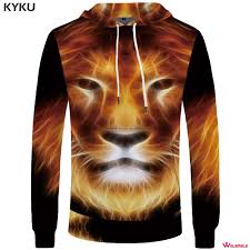 346 x 520 jpeg 36 кб. Lion Animal Clothing Flame 3d T Printed With Gothic Clothing Men Hooded Long Anime Wolamola
