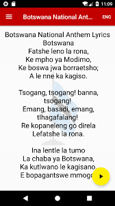 Click to see the original lyrics. Botswana National Anthem For Android Apk Download
