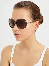 Burberry Glam Check Butterfly Sunglasses In Black Brown Lyst