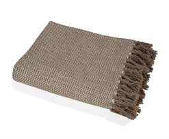 Weitere ideen zu braunes ledersofa, sofa, ledersofa. Braunes Sofa Plaid Mit Fransen Aus 100 Baumwolle Qechic