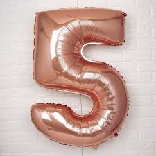Rose gold balloons instantly brighten up your party space, no matter the occasion. Rose Gold 40 Tall Number 5 Mylar Foil Balloons