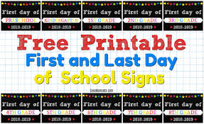 Order by 5pm est and we'll have your sign completed and shipped within one business day free shipping over $75* for sign orders over $75 your order ships free! Free Printable First And Last Day Of School Signs Sprinklediy