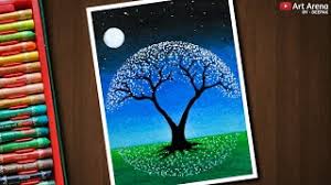 Easy Drawing For Beginners With Oil Pastels Magical Tree Drawing Step By Step Youtube Oilpastels #drawing #sunset hey guys, welcome to the mamma art.