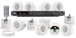 Music streaming for business made effortless save time managing playlists connect to any hifi control the mood via app sound.one minute setup. Office Sound System With 12 Ceiling Speakers And 120w Rack Mount Bluetooth Mixer Amplifier Pure Resonance Audio