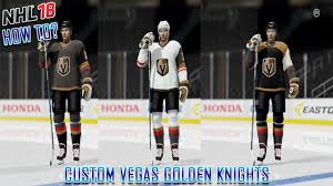 The second period was a better one for the golden knights, even if not from a scoring standpoint. Nhl 18 How To Creating My Custom Vegas Golden Knights Youtube