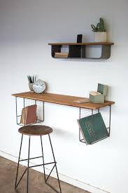 Floating Boho Mod Desk Floating Wall Desk Wall Desk Wood Wall Shelf
